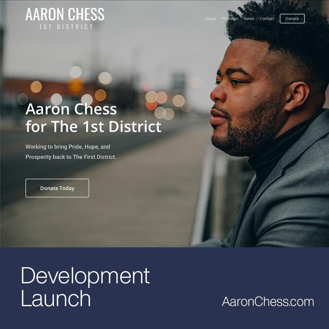 Earlier this week, we officially unveiled the web Development project for Aaron Chess. Our passion has always been telling our customer's story, and when Aaron first came to us with his vision for his campaign, we knew that the story to tell was his passion for the 1st District.

We love going through the creative process with all of our clients, but it is even better when they are from our neighborhood.

We build your brand so that it is authentic, raw, and you. 

aaronchess.com